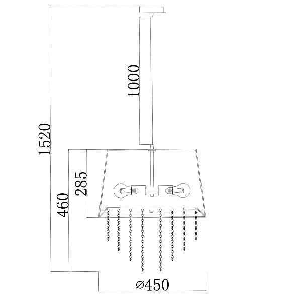 Подвесная люстра Charm 652/3S Black