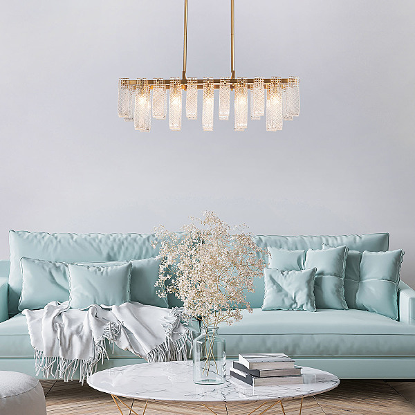 Люстра на штанге Brina V000367 12027/10PL Brass