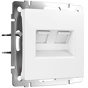 Розетка Werkel W1181161/ Розетка двойная Ethernet RJ-45 (белый матовый)