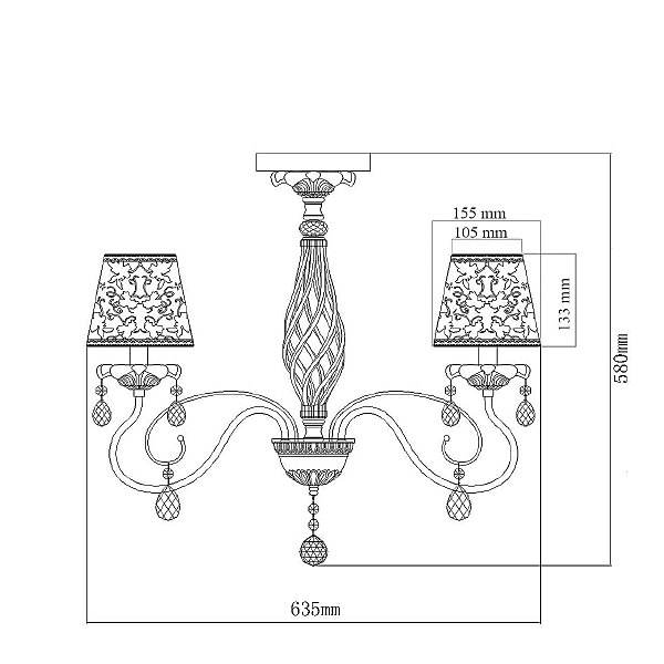 Потолочная люстра Августина 419010805