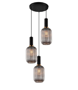 Светильник подвесной Lumina Deco LDP 1218-3 GY+BK