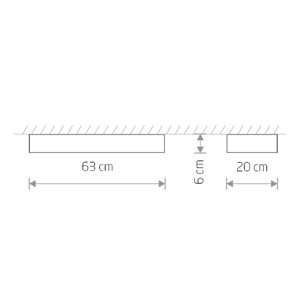 Светильник потолочный Soft Ceiling Led 60x20 7538