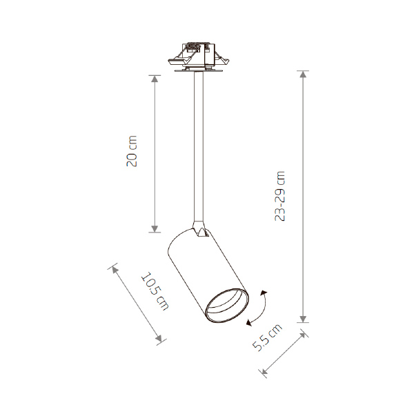 Встраиваемый светильник Mono Surface Long S 7734