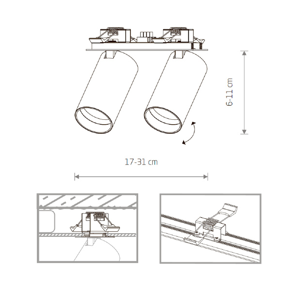 Встраиваемый светильник Mono Surface 7745