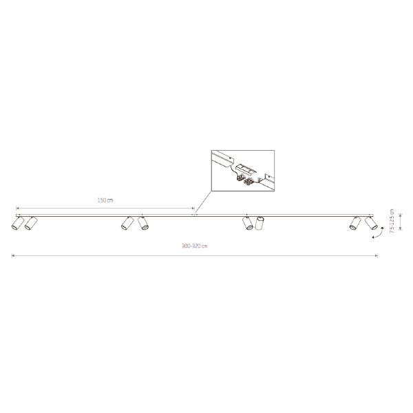 Светильник спот Mono 2x150 7754