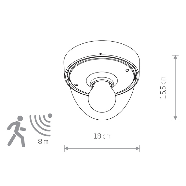 Уличный потолочный светильник Nook Sensor 7968