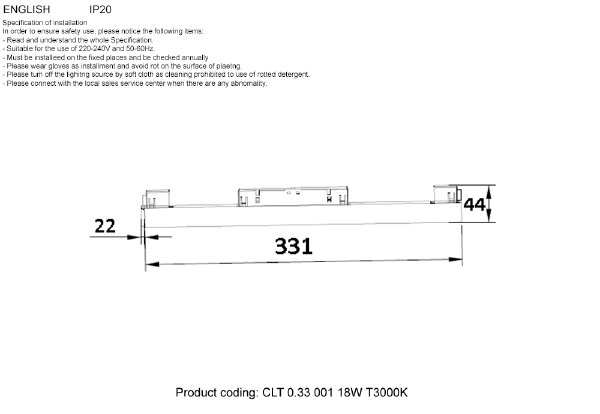 Трековый светильник Space CLT 0.33 001 18W WH T4000K