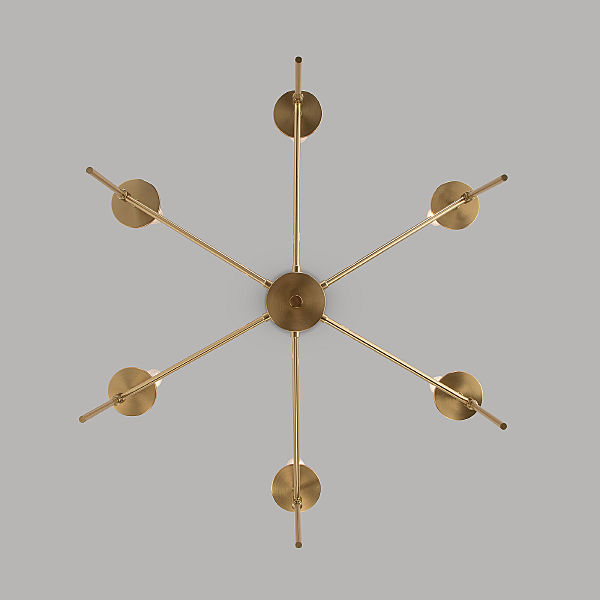 Люстра на штанге Anders 60142/6 латунь Smart