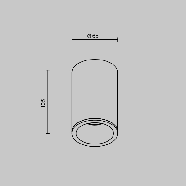 Накладной светильник Zoom C029CL-01-S-B