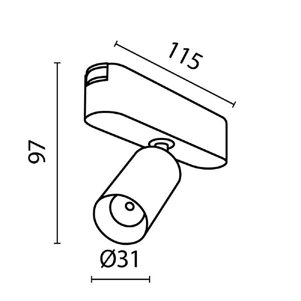 Трековый светильник Focus Led Radity TR103-1-5W4K-M-B
