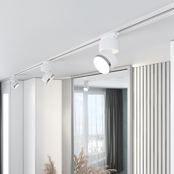 Трековый светильник Impact Impact белый матовый/серебро 10W 4200К (85514/01) однофазный