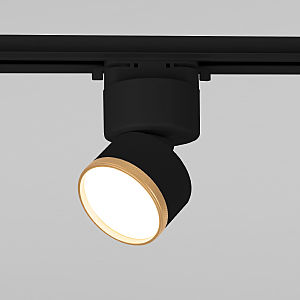 Трековый светильник Impact Impact чёрный матовый/золото 10W 4200K (85514/01) однофазный