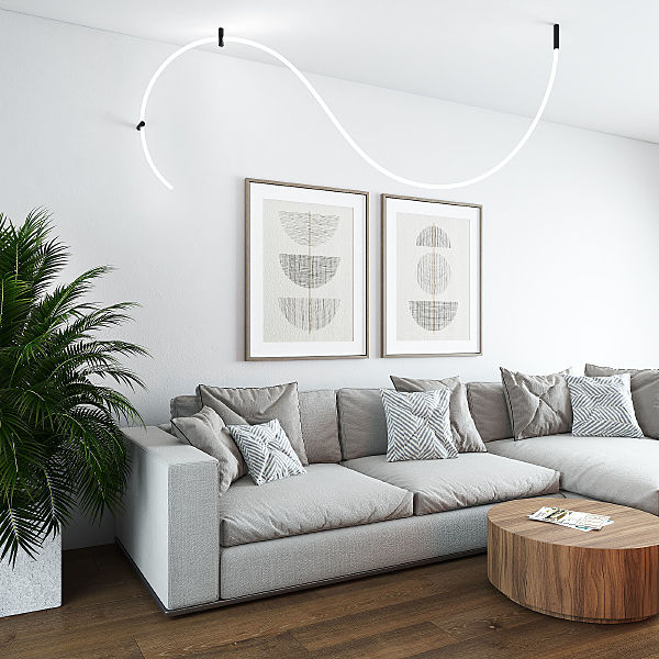 Светодиодный шнур Full light Гибкий неон 336Led 12W IP20 4200K Full light круглый дневной белый, 3 м (24V 12W 336Led 2835 IP20)