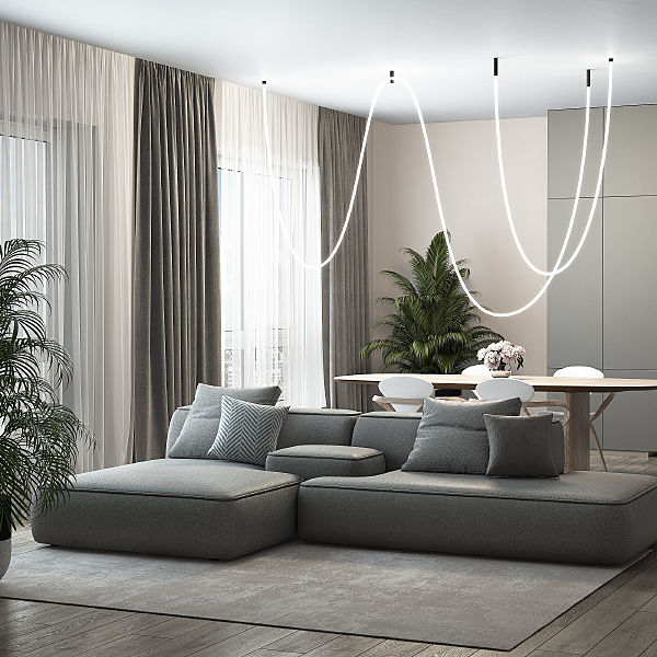 Светодиодный шнур Full light Гибкий неон 336Led 12W IP20 4200K Full light круглый дневной белый, 8 м (24V 12W 336Led 2835 IP20)