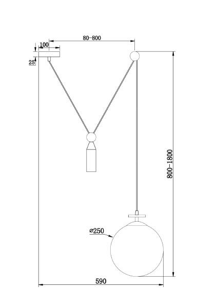 Светильник подвесной Impulse FR5221PL-01BS