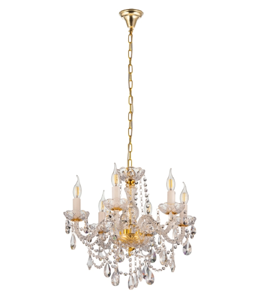 Подвесная люстра Eliza LDP 7026-6 SL+GD