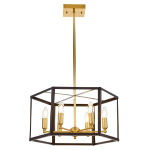 Люстра на штанге Lorton LDP 1142-6 BK+MD