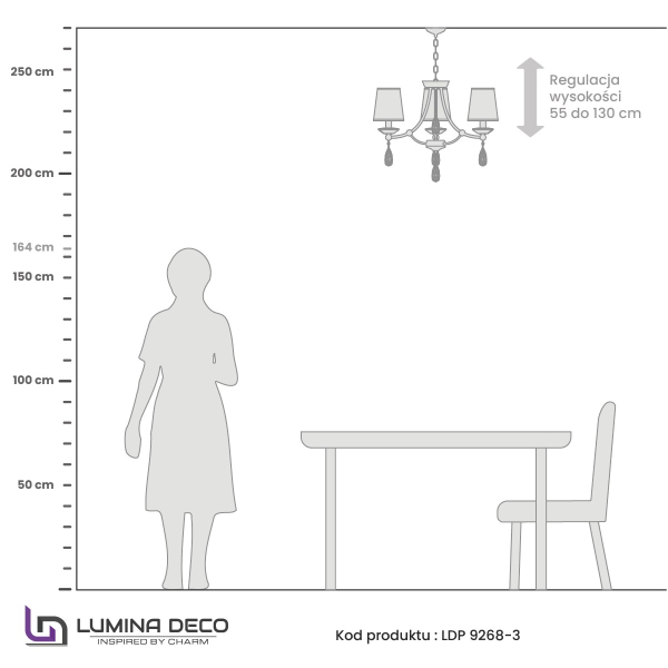 Подвесная люстра Dominni LDP 9268-3 CHR