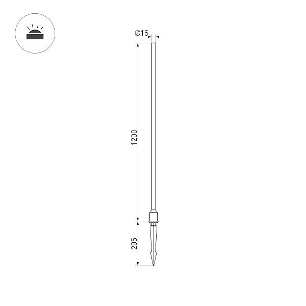 Грунтовый светильник Champagne 034166