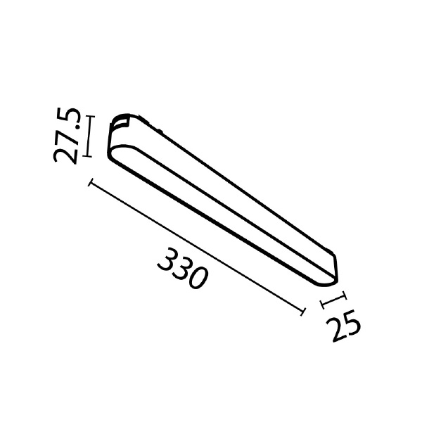 Трековый светильник BASIS Radity TR080-1-18W3K-B