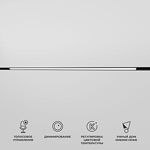 Трековый светильник Slim Magnetic 85080/01 Slim Magnetic Умный трековый светильник 30W 2700-6500K Dim L03 (чёрный)