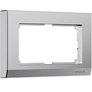 Рамка Werkel W0081865/ Рамка для двойной розетки Stark (серебряный матовый)