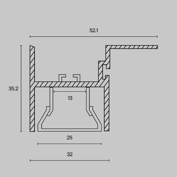 Профиль Алюминиевый профиль ALM012S-2M