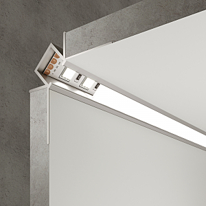 Профиль LL-2-ALP014 LL-2-ALP014 Встраиваемый угловой алюминиевый профиль (внутренний угол) для LED ленты (под ленту 9mm