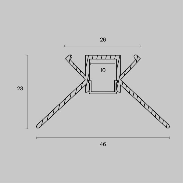 Профиль Алюминиевый профиль ALM-4623-S-2M
