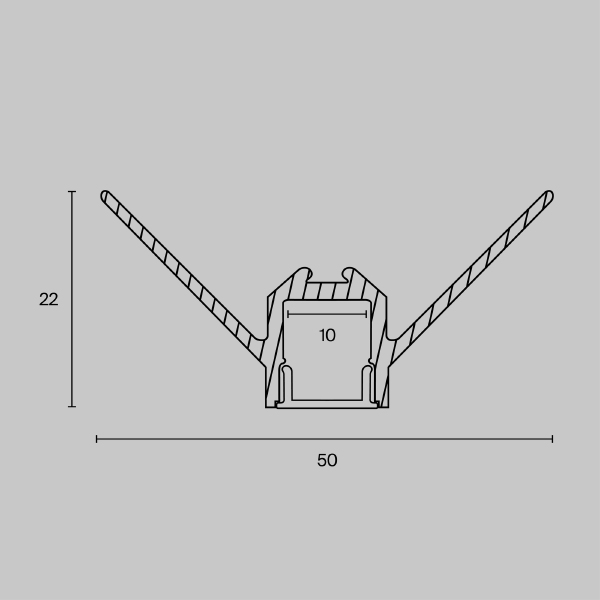 Профиль Алюминиевый профиль ALM-5022-S-2M