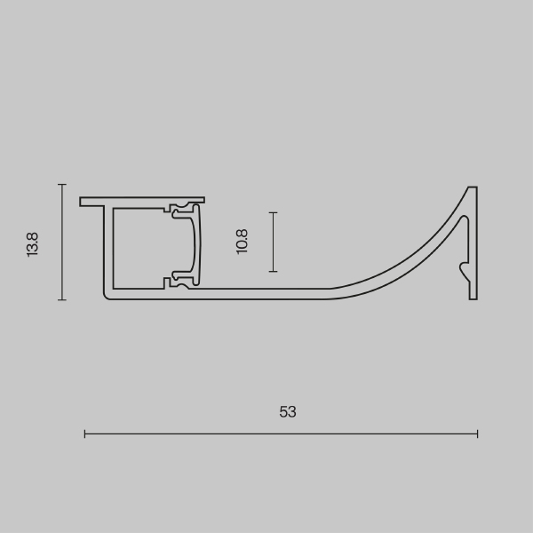 Профиль Алюминиевый профиль ALM-5314-B-2M