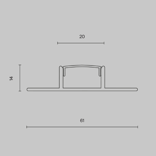 Профиль Алюминиевый профиль ALM-6114-S-2M