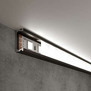 Профиль LL-2-ALP006 LL-2-ALP006 Накладной алюминиевый профиль черный/белый для LED ленты (под ленту до 11mm)