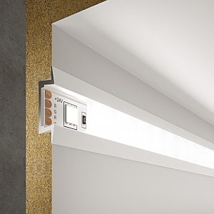 Профиль LL-2-ALP007 LL-2-ALP007 Встраиваемый алюминиевый профиль белый/белый для LED ленты (под ленту до 11mm)