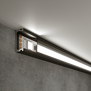 Профиль LL-2-ALP006 LL-2-ALP006 Накладной алюминиевый профиль черный/черный для LED ленты (под ленту до 11mm)