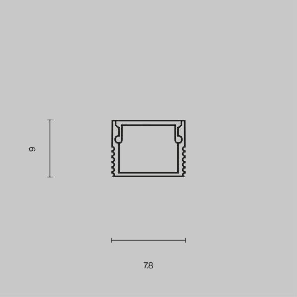 Профиль Алюминиевый профиль ALM-0809-S-2M