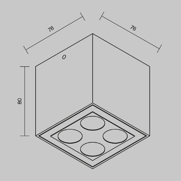 Уличный потолочный светильник Ares O309CL-L8GF3K