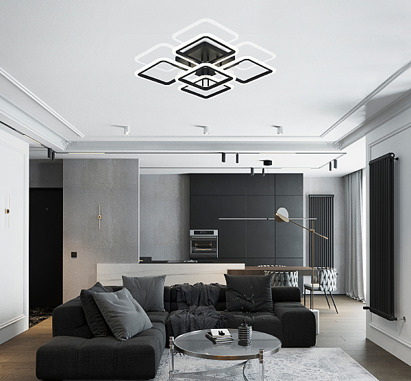 Потолочная люстра Spektr HIGH-TECH LED LAMPS 82022 BLACK