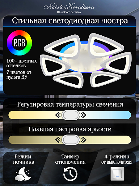 Потолочная люстра Kirke LED LAMPS 81134