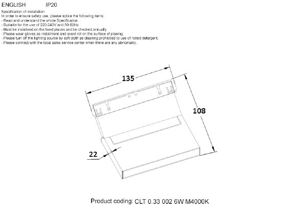 Трековый светильник Space CLT 0.33 002 6W WH M4000K