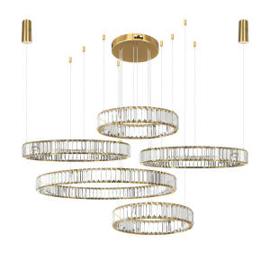 Подвесная люстра Crystal ring 10135/5 Gold