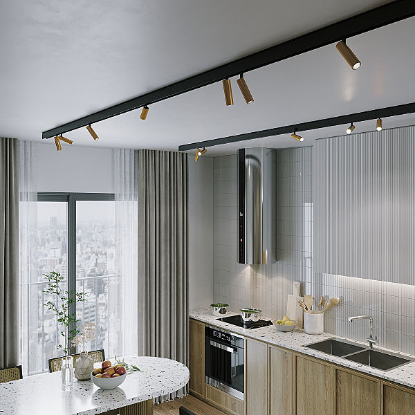 Трековый светильник Slim Magnetic 85056/01 Slim Magnetic Умный трековый светильник 14W 2700-6500K Dim Dual (латунь)