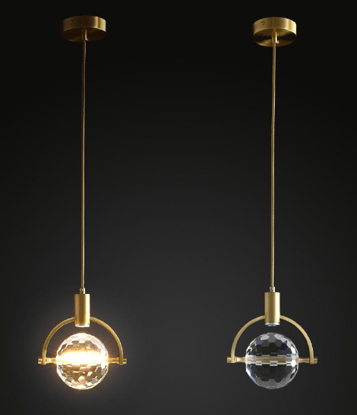Светильник подвесной 2121 2121P/A brass/clear