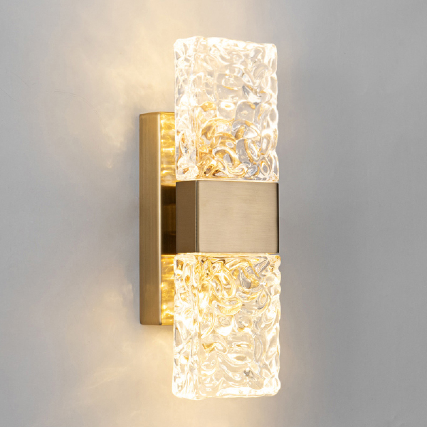 Настенное бра Wall lamp 88068W gold/clear