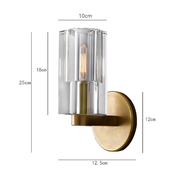 Настенное бра Wall lamp 8816W gold/clear