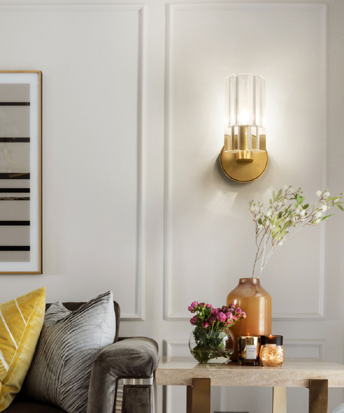 Настенное бра Wall lamp 8816W gold/clear