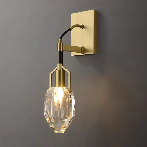 Настенное бра Wall lamp 8960-1W brass/clear