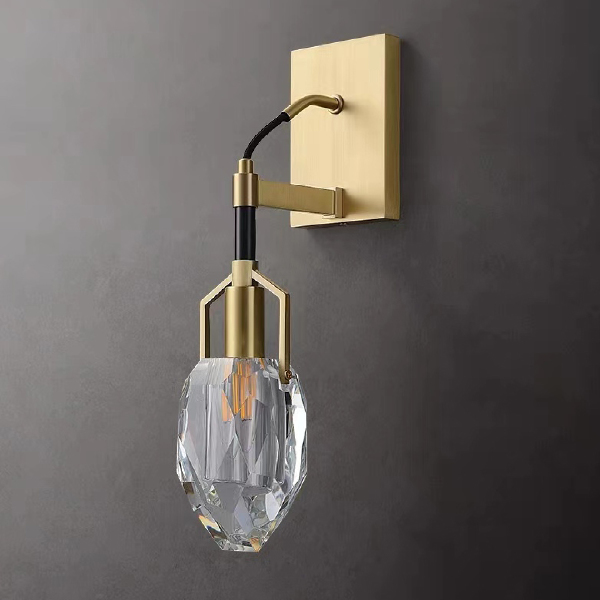 Настенное бра Wall lamp 8960-1W brass/clear