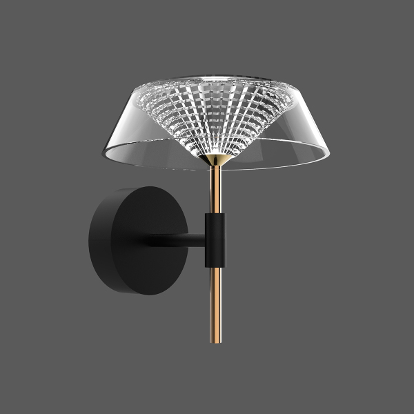 Настенное бра MD21001018 MB21001018-1A black/gold