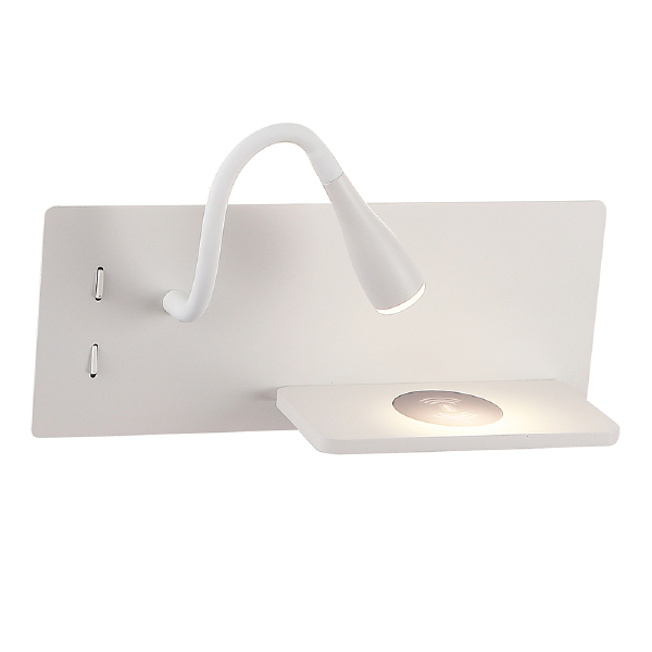 Настенный светильник Clt 217w CLT 217W Qi+USB WH